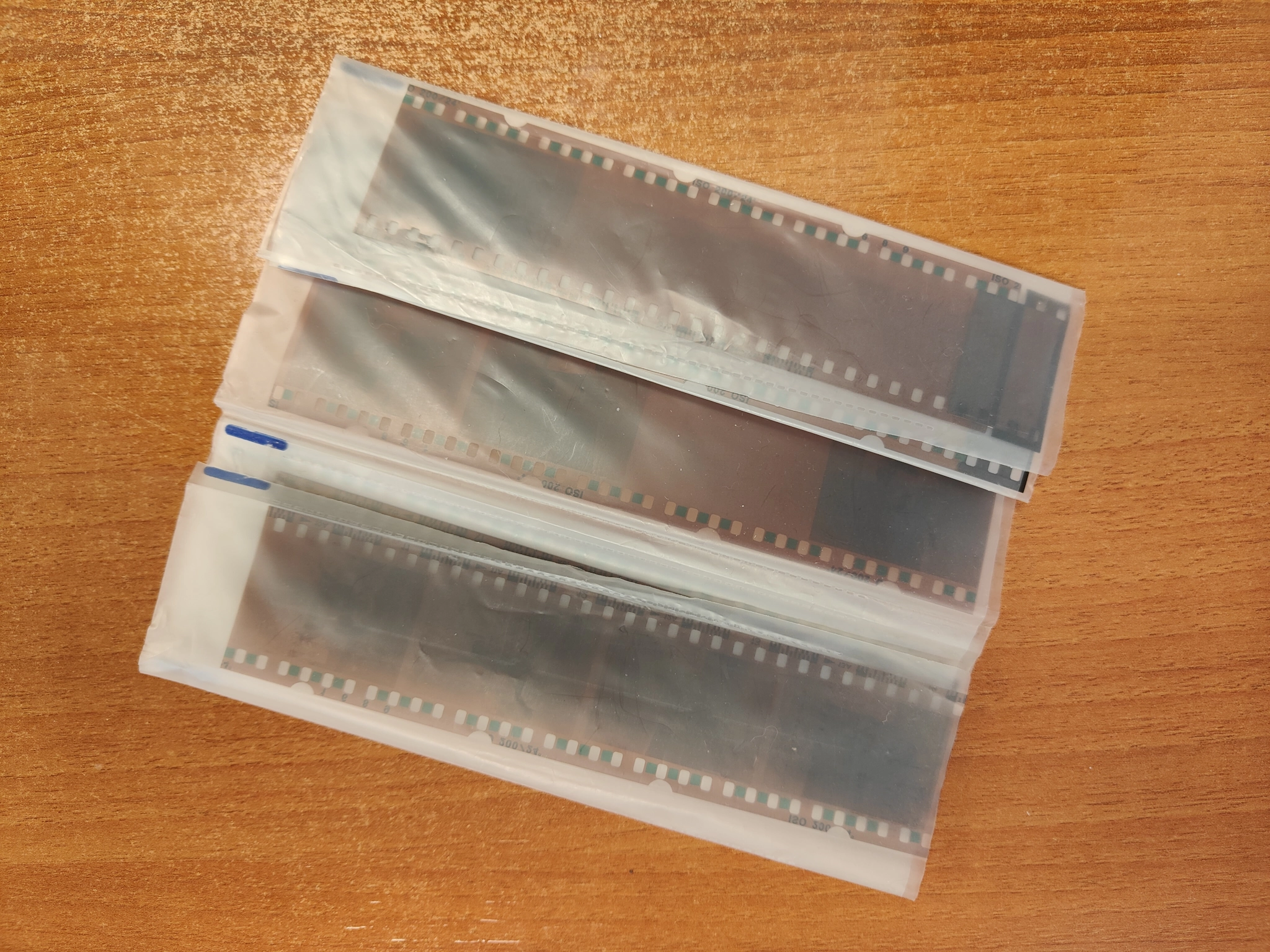 A pouch containing strips of 35mm Negatives