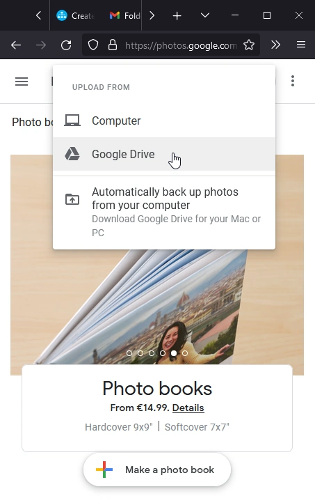 Google photos step 2